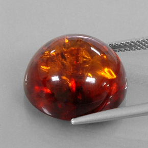 Âmbar laranja natural 6,14ct, transparente, transparente/translúcido