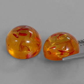 Pedras preciosas de âmbar laranja natural de  ct, transparente, transparente/translúcido
