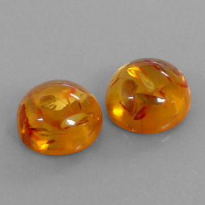 Pedras preciosas de âmbar laranja natural de  ct, transparente, transparente/translúcido