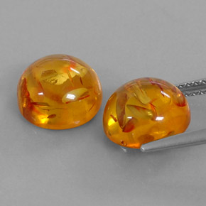 Pedras preciosas de âmbar laranja natural de  ct, transparente, transparente/translúcido