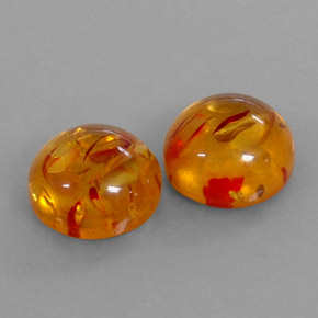Pedras preciosas de âmbar laranja natural de  ct, transparente, transparente/translúcido