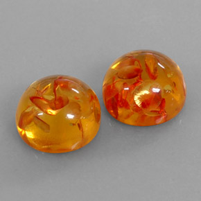 Pedras preciosas de âmbar laranja natural de  ct, transparente, transparente/translúcido