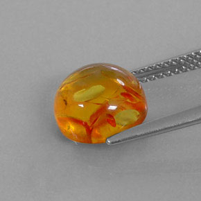 Âmbar Amarelo alaranjado Natural 1.78ct, Transparente, Transparente/Translúcido