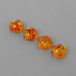Pedras preciosas de âmbar laranja natural de  ct, transparente, transparente/translúcido