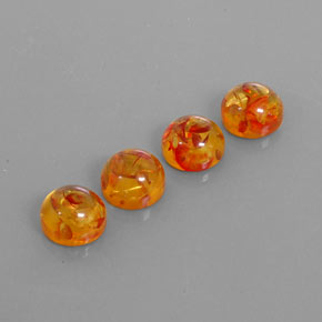 Pedras preciosas de âmbar laranja natural de  ct, transparente, transparente/translúcido