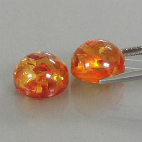 Pedras preciosas de âmbar laranja natural de  ct, transparente, transparente/translúcido
