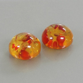 Pedras preciosas de âmbar laranja natural de  ct, transparente, transparente/translúcido