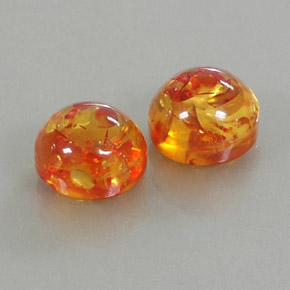 Pedras preciosas de âmbar laranja natural de  ct, transparente, transparente/translúcido