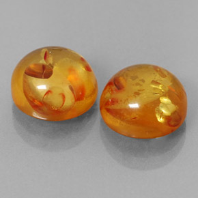 Pedras preciosas de âmbar laranja natural de  ct, transparente, transparente/translúcido