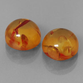 Pedras preciosas de âmbar laranja natural de  ct, transparente, transparente/translúcido