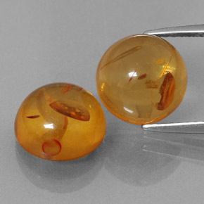 Pedras preciosas de âmbar laranja natural de  ct, transparente, transparente/translúcido