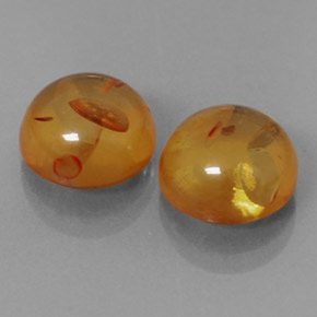 Pedras preciosas de âmbar laranja natural de  ct, transparente, transparente/translúcido