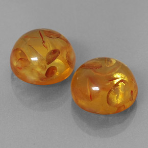 Pedras preciosas de âmbar laranja natural de  ct, transparente, transparente/translúcido