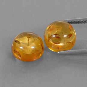 Pedras preciosas de âmbar laranja natural de  ct, transparente, transparente/translúcido