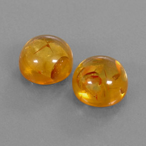 Pedras preciosas de âmbar laranja natural de  ct, transparente, transparente/translúcido