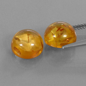 Pedras preciosas de âmbar laranja natural de  ct, transparente, transparente/translúcido