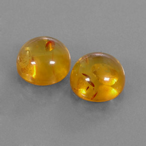 Pedras preciosas de âmbar laranja natural de  ct, transparente, transparente/translúcido