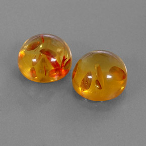 Pedras preciosas de âmbar laranja natural de  ct, transparente, transparente/translúcido
