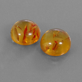 Pedras preciosas de âmbar laranja natural de  ct, transparente, transparente/translúcido
