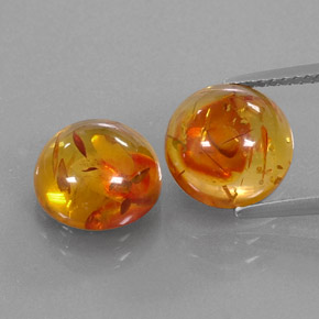 Pedras preciosas de âmbar laranja natural de  ct, transparente, transparente/translúcido