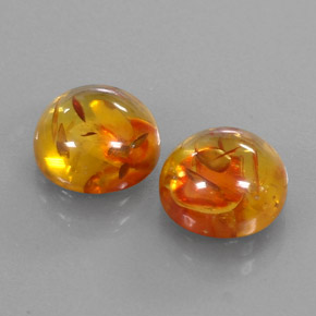 Pedras preciosas de âmbar laranja natural de  ct, transparente, transparente/translúcido