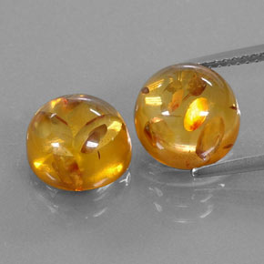 Pedras preciosas de âmbar laranja natural de  ct, transparente, transparente/translúcido
