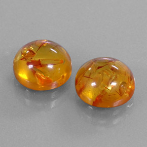 Pedras preciosas de âmbar laranja natural de  ct, transparente, transparente/translúcido