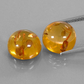 Pedras preciosas de âmbar laranja natural de  ct, transparente, transparente/translúcido