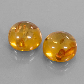 Pedras preciosas de âmbar laranja natural de  ct, transparente, transparente/translúcido