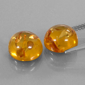 Pedras preciosas de âmbar laranja natural de  ct, transparente, transparente/translúcido