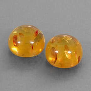 Pedras preciosas de âmbar laranja natural de  ct, transparente, transparente/translúcido