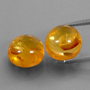 Pedras preciosas de âmbar laranja natural de  ct, transparente, transparente/translúcido