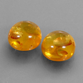 Pedras preciosas de âmbar laranja natural de  ct, transparente, transparente/translúcido