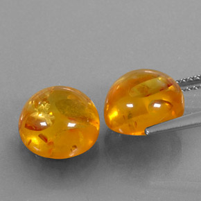 Pedras preciosas de âmbar laranja natural de  ct, transparente, transparente/translúcido