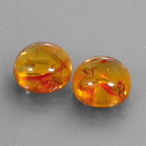 Pedras preciosas de âmbar laranja natural de  ct, transparente, transparente/translúcido