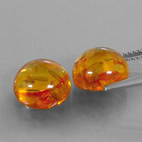 Pedras preciosas de âmbar laranja natural de  ct, transparente, transparente/translúcido