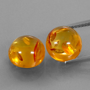Pedras preciosas de âmbar laranja natural de  ct, transparente, transparente/translúcido
