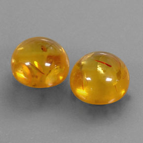Pedras preciosas de âmbar laranja natural de  ct, transparente, transparente/translúcido