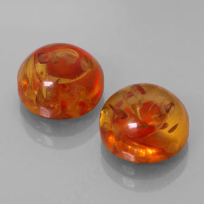 Pedras preciosas de âmbar laranja natural de  ct, transparente, transparente/translúcido