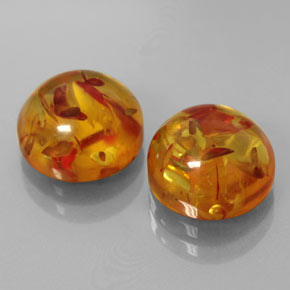 Pedras preciosas de âmbar laranja natural de  ct, transparente, transparente/translúcido