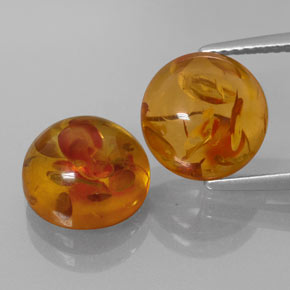 Pedras preciosas de âmbar laranja natural de  ct, transparente, transparente/translúcido