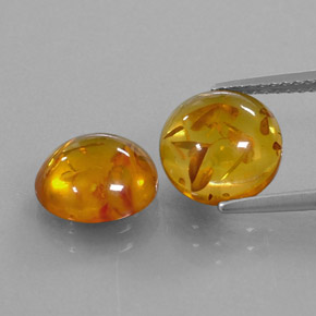 Pedras preciosas de âmbar laranja natural de  ct, transparente, transparente/translúcido