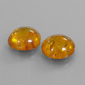 Pedras preciosas de âmbar laranja natural de  ct, transparente, transparente/translúcido