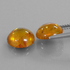 Pedras preciosas de âmbar laranja natural de  ct, transparente, transparente/translúcido