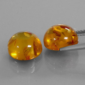 Pedras preciosas de âmbar laranja natural de  ct, transparente, transparente/translúcido