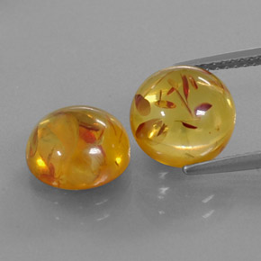 Pedras preciosas de âmbar laranja natural de  ct, transparente, transparente/translúcido