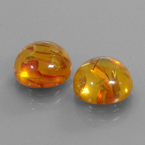 Pedras preciosas de âmbar laranja natural de  ct, transparente, transparente/translúcido