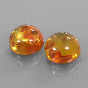 Pedras preciosas de âmbar laranja natural de  ct, transparente, transparente/translúcido