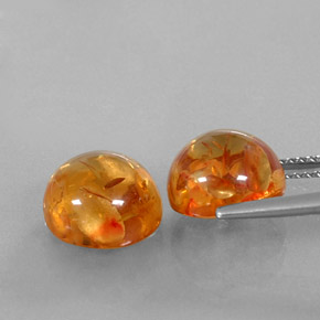 Pedras preciosas de âmbar laranja natural de  ct, transparente, transparente/translúcido