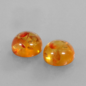 Pedras preciosas de âmbar laranja natural de  ct, transparente, transparente/translúcido